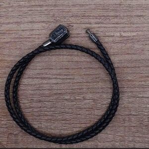 925 Sterling Silver Synthetic Leather Star Wars Bracelet